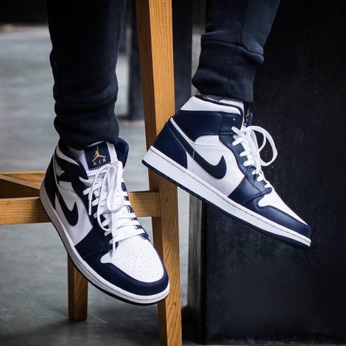 air jordan 1 mid obsidian mens