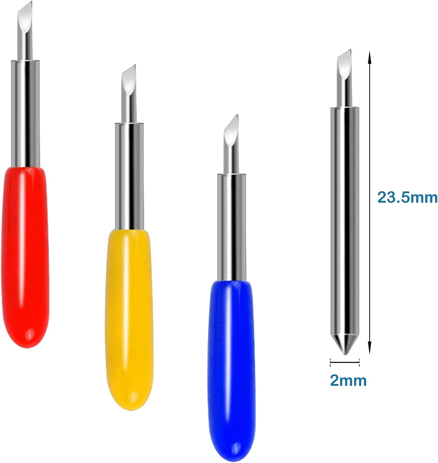 80 Pieces Tungsten Steel Vinyl Cutter Blades, 30°/45°/60° Lettering