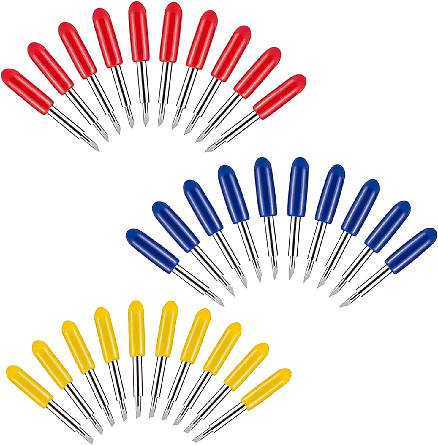 80 Pieces Tungsten Steel Vinyl Cutter Blades, 30°/45°/60° Lettering