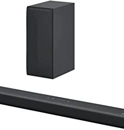 LG Sound Bar and Wireless Subwoofer S40Q - 2.1 Channel, 300 Watts Output, Home Theater Audio Black