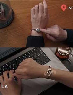 Long Distance Touch Bracelets for Couples, Vibration & Light up for Love Couples Bracelets | Long Distance Relationship Gifts for Girlfriend Bluetooth Pairing Jewelry