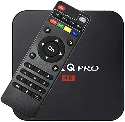 MXQ Pro Smart TV Box 4GB+64GB ,Intelligent 4K Ultra HD Media Player, work with Projector, TVs & Mobile Phones, powered by android 10.1 , International Version android tv box
