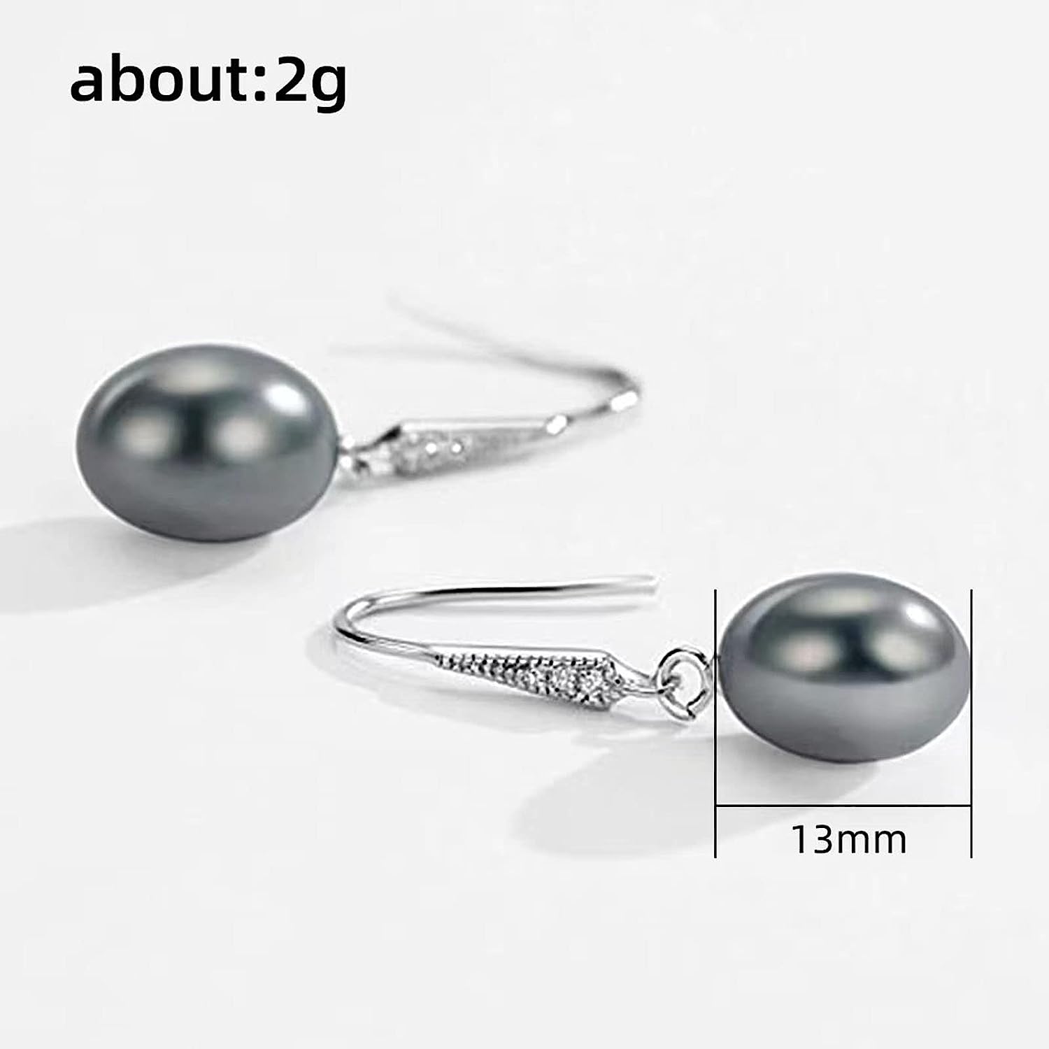 Salanda Pearl Drop Earrings Set, 925 Sterling Silver Pearl Dangle Earrings for Women Girls (C&3 pairs)