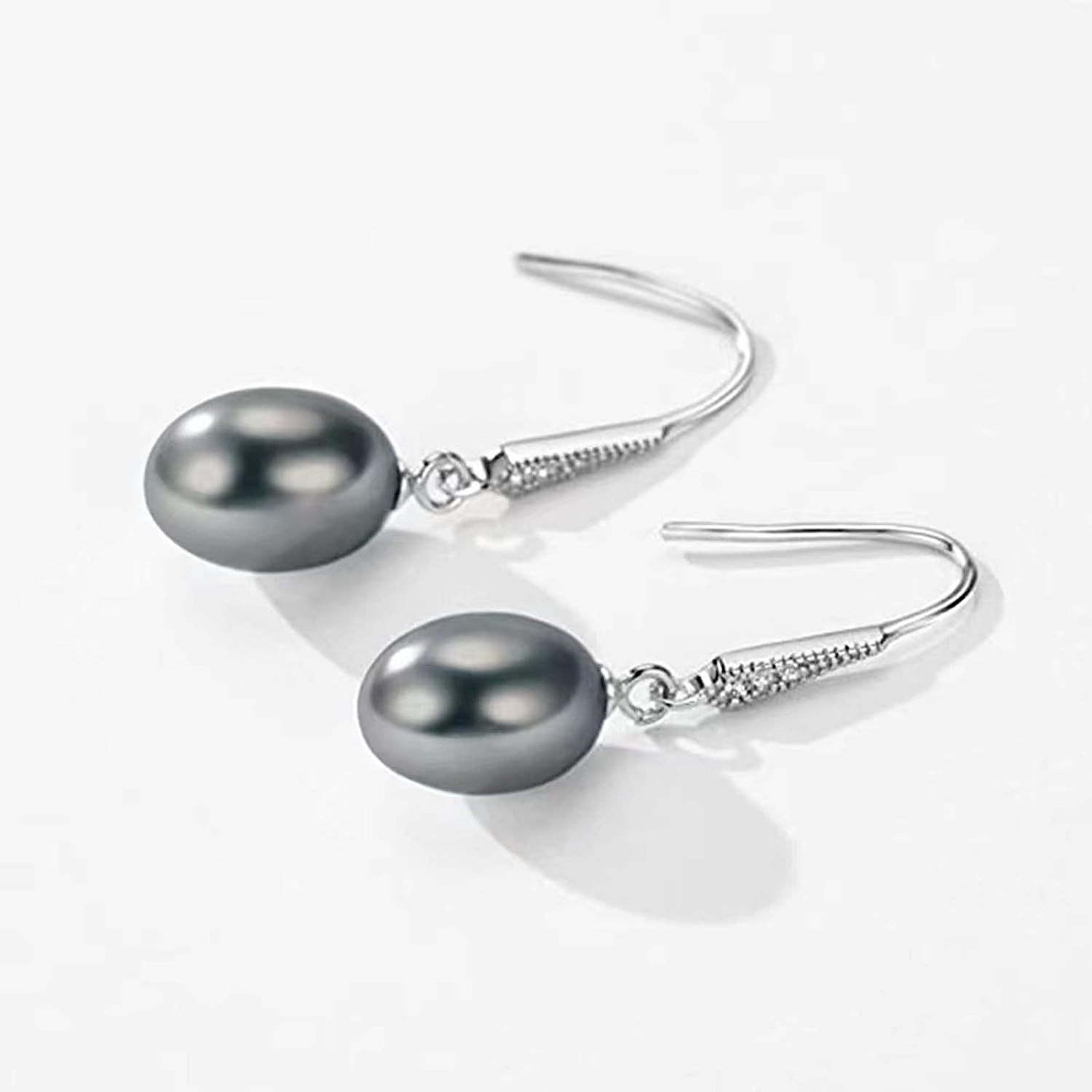Salanda Pearl Drop Earrings Set, 925 Sterling Silver Pearl Dangle Earrings for Women Girls (C&3 pairs)