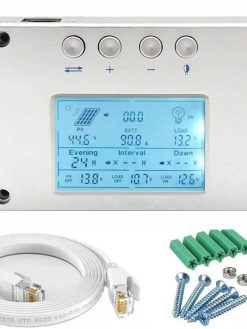 OOYCYOO MPPT 30A 40A 60A 80A 100A solar charge controller display, high-definition LCD numerical control display, multi-function button display, communication interface solar charge controller display
