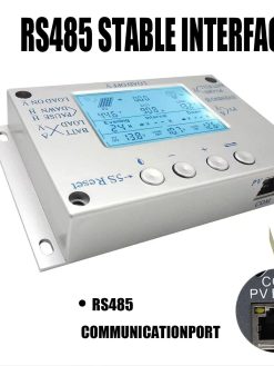 OOYCYOO MPPT 30A 40A 60A 80A 100A solar charge controller display, high-definition LCD numerical control display, multi-function button display, communication interface solar charge controller display