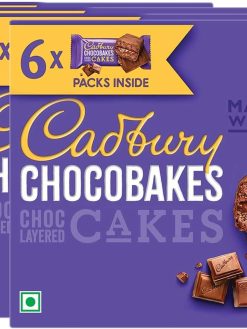 Cadbury Chocobakes Choc Layered Cakes, Family Pack, 126g(6 pieces)-Pack of 4