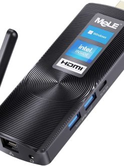MeLE PCG02 Fanless Mini PC Stick Windows 11 Pro Celeron N4020 4G/128G Portable Computer Stick for Business & Home Video Support HDMI 4K 60Hz, BT4.2, 2.4G/5.8G Dual Band Wi-Fi, USB, Ethernet Port