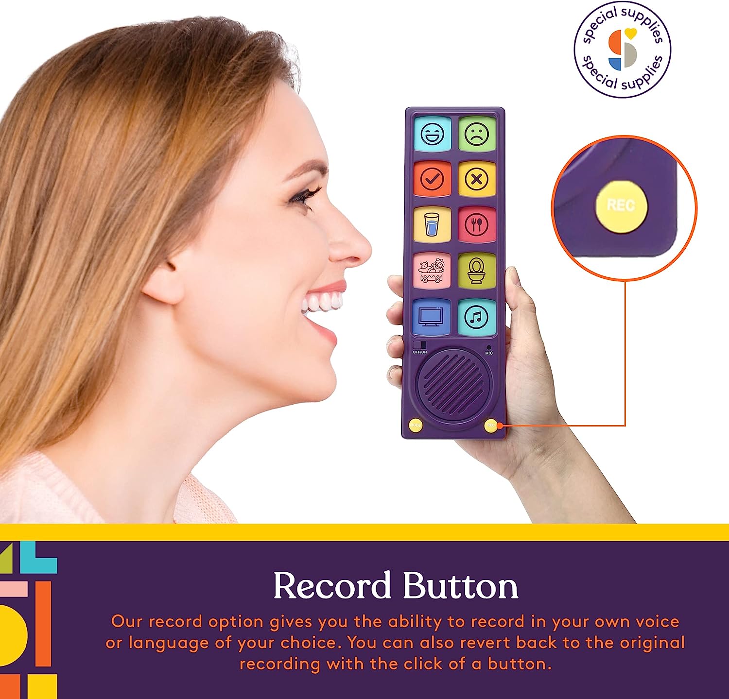 Special Supplies AAC Communication Device for Speech Therapy, Talker Buddy Communication Device