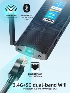 Mini PC Stick Computer Fanless PCG02 MeLE N4020 4GB/128GB Windows 11Pro Media Industry IoT Office Portable Business Small Compute Stick W/Unlocked Bios Gigabit Ethernet WiFi 4K PXE MicroComputer PC