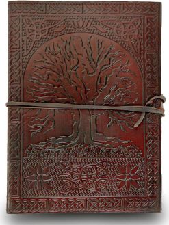 Handmade Large 10" Embossed Leather Journal Celtic Tree Of Life blank personal Diary notebook refillable gift