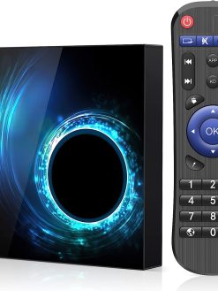 Android 10.0 TV Box Octa Core, Android TV Box 4GB RAM 64 GB ROM, WiFi 2.4GHz/5GHz Quad Core 64 Bits 3D/4K/6K Full HD/H.265/H.264/USB 2.0 Android Box
