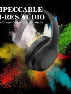 Headphones, Bluetooth 5.1 & Wireless Headphones, Active Noise Cancelling, Over 35 Hours Use, Noise Reduce 25dB, ANC Earphones, CVC 8.0 Mic for TV PC Cellphone, Hi-Fi Audio Sound, USB-C Fast Charging