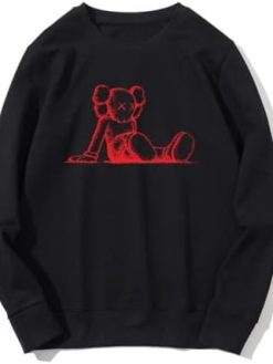 Funny Letter Faith Can Move Mountains Print Round Neck Long Sleeve Pullover Sweatshirt