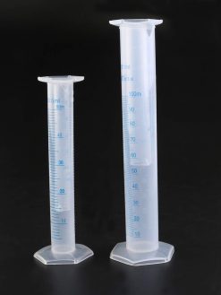 Graduated Cylinder Measuring Cylinders Set 10ml 25ml 50ml 100ml 4pcs Scientific Test Tube Flask Beaker for Experiment School Science Supplies