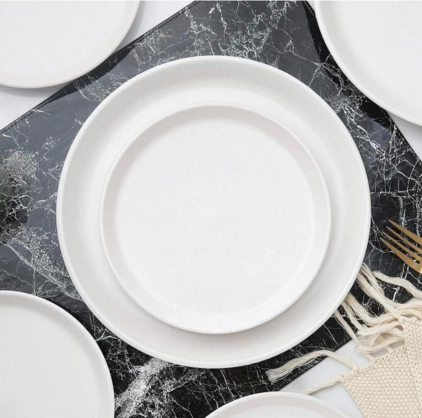 DINNER SET 16 PCS, 16 Piece Kitchen Dinnerware Set, Dishes, Plates, Bowls, Mugs, Service for 4, CERAMIC DINNER SET, WHITE (WHITE)