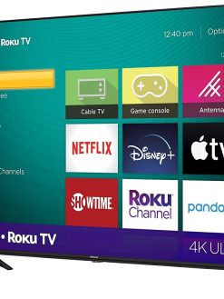 Hisense 50 Inch TV 4K UHD Smart TV, With Dolby Vision HDR, DTS Virtual X, YouTube, Netflix, Freeview Play & Alexa Built-in, Bluetooth & WiFi Black Model 50A61GTUK - 1 Year Full Warranty.