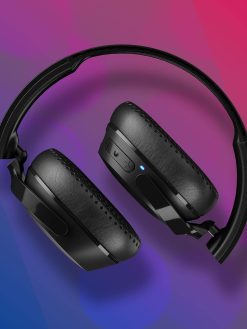 Skullcandy Riff Wireless 2 On-Ear Headphones with Mic/ 34-Hour Battery Life/Multipoint Pairing/Built-in Tile Finding Technology - Black