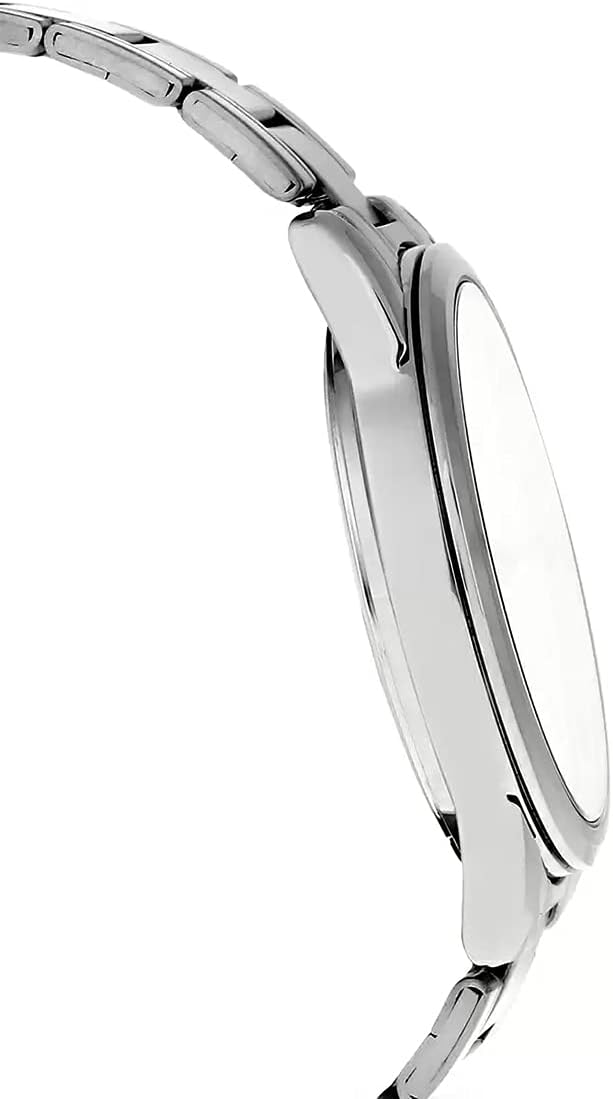 Casio Men's White Dial Stainless Steel Band Watch - Mtp-V001D-7B