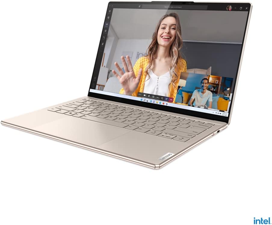 Lenovo YOGA Slim 9 with 14" 2.8K2880x1800 display Intel Core i7 1280P, 16GB RAM,1TB SSD, Windows 11, Oatmeal 82T00008AX, White