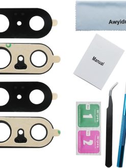 Awyidu 2 Pieces OEM Original Rear Camera Glass Lens Replacement for Google Pixel 7 with Adhesive Pre-Installed and Repair Tools Kit with Installation Manual (Total 2pcs Camera Glass Lens)