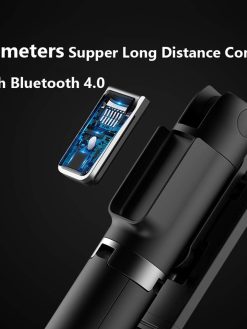 TyCom Selfie Stick, 3 in 1 Extendable Selfie Stick Tripod with Detachable Bluetooth Wireless Remote Phone Holder for iPhone 12/Xs/iPhone 8/iPhone 11/11pro, Galaxy S10/S9 Plus/S8/Note8, LG (P40, Black)