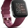 Cocolin Compatible with Fitbit Versa 2 / Fitbit Versa/Versa Lite/Versa SE, Classic Soft Silicone Replacement Wristbands for Fitbit Versa Smartwatch Women Men