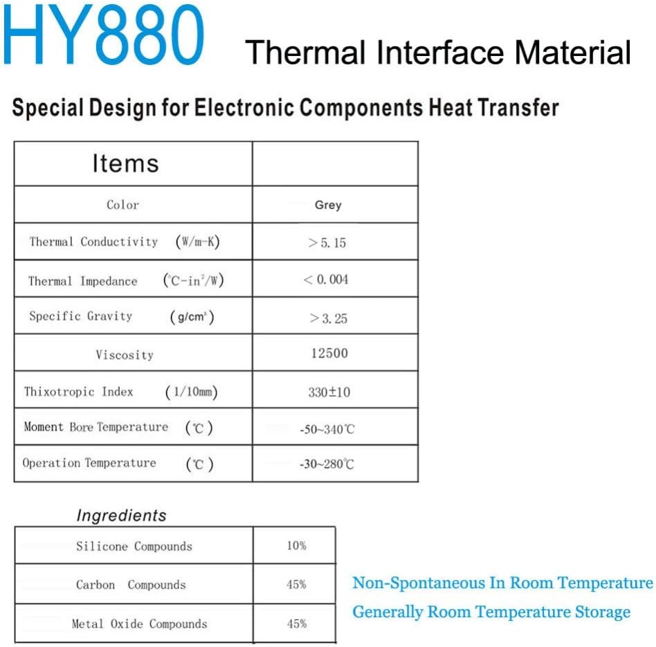 CentIoT - HY880 Nano Grey Thermal Grease Compound Paste For PC CPU VGA Heatsink peltier (1G Short Syringe)