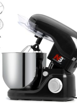 Multi Functional Stand Mixer, 1200W 8 Liter Kitchen Electric Food Mixer 6-Speed with Beater, Dough Hook and Wire Whip.1 Year Warranty