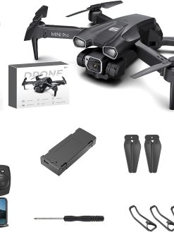 Mini Drone with Camera, 1080P HD Foldable Drone, 120° Adjustable Lens, One Key Take Off/Land, 360° Flip, 1 Batterie, with Carrying Case, Toys Gifts for Kid and Adult