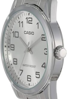Casio Men's White Dial Stainless Steel Band Watch - Mtp-V001D-7B