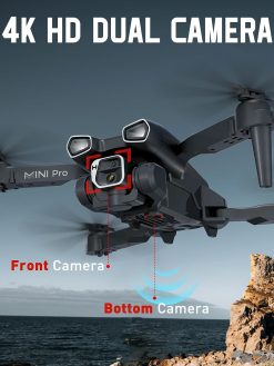 Mini Drone with Camera, 1080P HD Foldable Drone, 120° Adjustable Lens, One Key Take Off/Land, 360° Flip, 1 Batterie, with Carrying Case, Toys Gifts for Kid and Adult