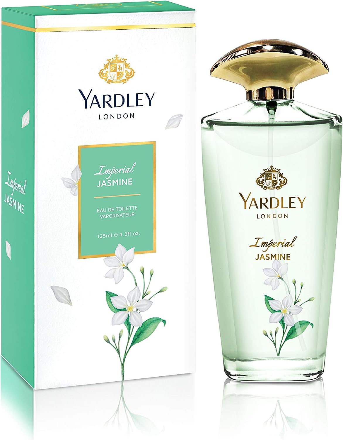 Yardley Imperial Jasmine Perfumed Gift Set, Floral Scent With Jasmine And Orange Blossom Fragrance, Eau De Toilette 125 Ml + Body Spray 150 Ml