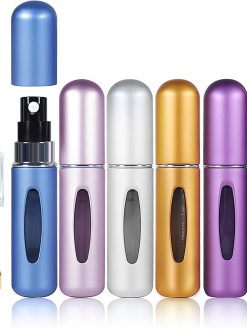 BREENHILL Refillable Perfume Atomizer 6Pcs 5ml Perfume Refill Bottle Portable Leak-proof for Travel Business Trip Outdoor Empty Travel Perfume Bottle Atomiser Spray Bottles