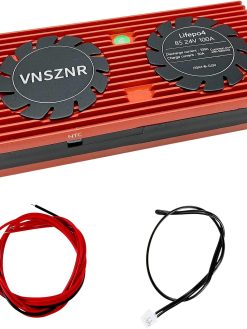 VNSZNR LiFePO4 BMS 8S 100A 24V PCB Protection Board with Balance Leads Wires, 3.2V Battery Protection BMS for Battery Pack 12V