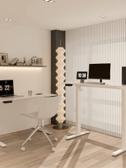 Win Up Time Standing Desk Frame - Standing Desk Legs, Adjustable Desk Frame, Sit to Stand Desk Frame for 43 to 71 inch Desk Top, Home& Office DIY Workstation (White Frame Only)