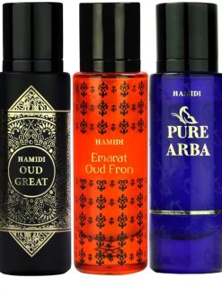 Hamidi Non Alcoholic Deluxe Collection 30ML Perfumes Pack of 5 Assorted, Oud Amwaj, Oudh Great, Emarat Oud Fron, Pure Arba, Oud Excellency, Perfume For Men & Women, Long Lasting, Fragrance, Gift Set