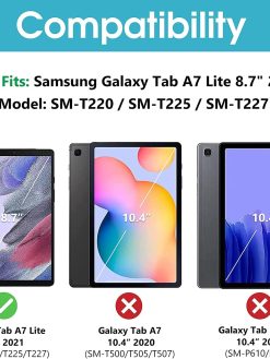 ProCase Galaxy Tab A7 Lite Case 8.7 Inch (SM-T220/ SM-T225/ SM-T227), Protective Stand Case Hard Shell Cover for 8.7 Inch Samsung Tab A7 Lite Tablet 2021 -Emerald