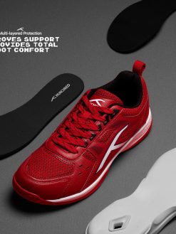HUNDRED Raze Badminton Shoes (Non Marking) | Also Perfect for Squash, Table Tennis, Volleyball, Basketball & Indoor Sports | Lightweight & Durable | X-Cushion, Active Grip Sole, Toe Assist