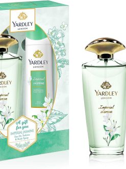 Yardley Imperial Jasmine Perfumed Gift Set, Floral Scent With Jasmine And Orange Blossom Fragrance, Eau De Toilette 125 Ml + Body Spray 150 Ml