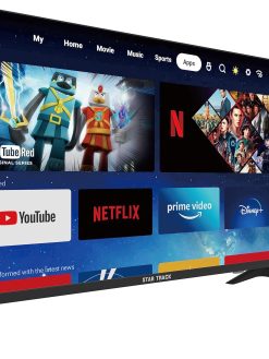 Star Track LED Smart TV, HD, 43 Inch, Android 11.0, T2S2, A+ Screen, WiFi, MIRACAST, Netflix, YouTube, Prime Video, HDMI, USB Comes with Edgeless frame(43)