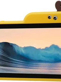 Atouch Early Education Kids Android Tablet,7-Inch Face Recognition Tablet with 16GB/2GB RAM,Bluetooth,Quad Core CPU,Wi-Fi,Kids Dual-Sim 5G Tablet Pc With Built-in Stand Silicone Case (Yellow)