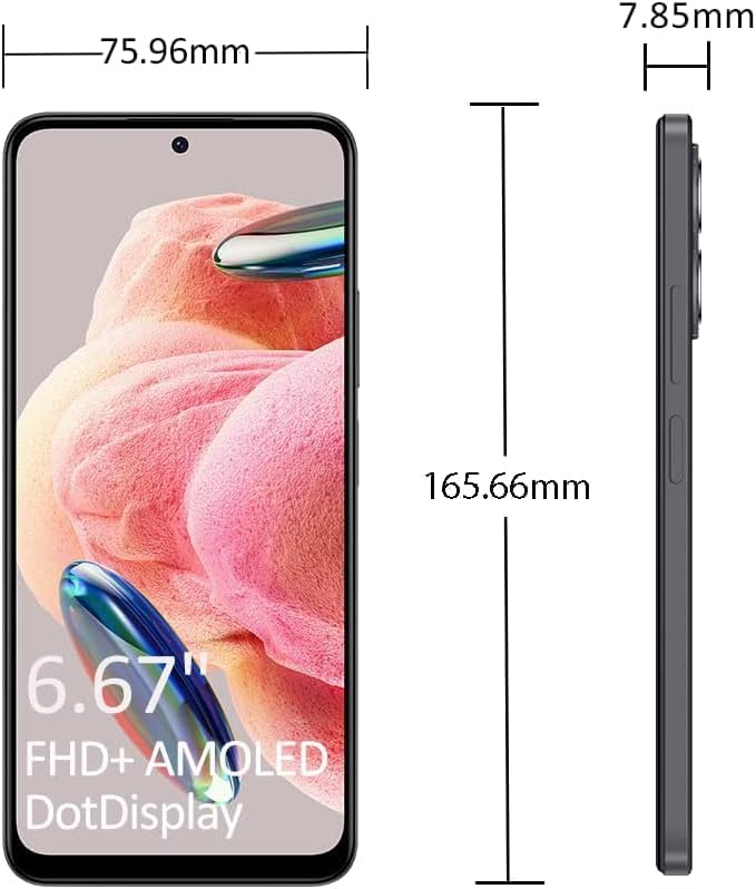 Redmi Note 12 (Onyx Gray 8GB RAM, 256 Storage) - Smooth 120Hz AMOLED display |Powerful Snapdragon® processor | 50MP AI triple camera | 33W fast charging