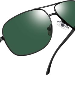 Joopin Rectangular Sunglasses for Men, Al-Mg Metal Frame Military Pilot Men Sun Glasses Driving UV Protection