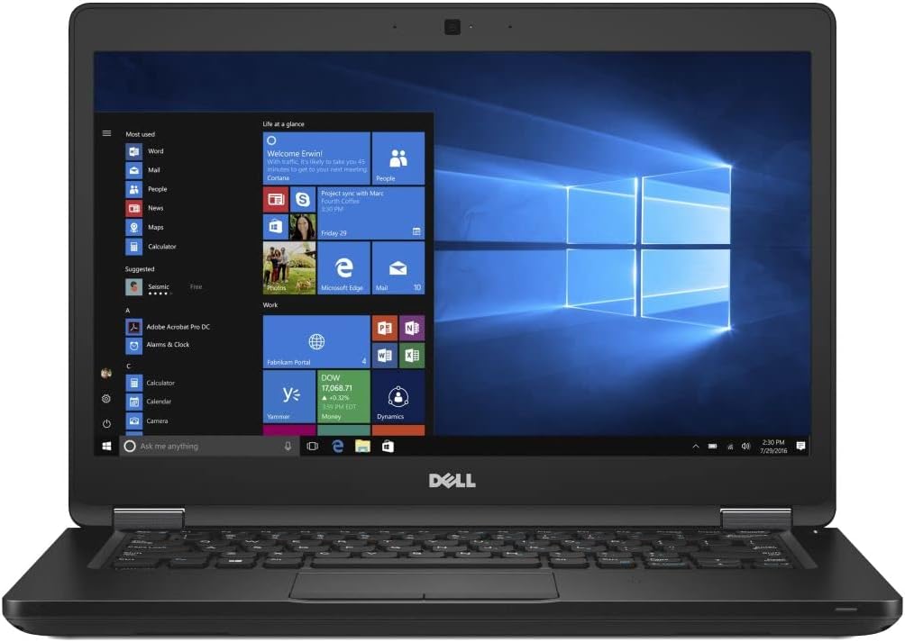 Dell Latitude 5480 Notebook Business Laptop (Renewed, Intel Core i7-7th Generation CPU,8GB RAM,256GB SSD Hard,14.1in Display, Windows 10 Pro)