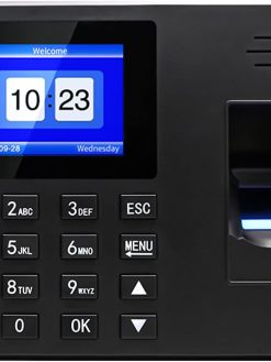 Eacam Time Attendance Machine Intelligent Fingerprint/Password Attendance with Display Screen Time Clock Support Employee Checking-in Recorder Reader Access Control Attendance Machine