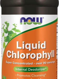 now supplements, liquid chlorophyll, super concentrated, internal deodorizer, mint flavor, 16-ounce, NOW1322