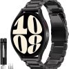 T Tersely Band Strap for Samsung Galaxy Watch 6/6 Classic,Watch 5 Pro/Watch 5/4 (44mm/40mm)/ Watch 3 41mm, 20mm Stainless Steel Metal Replacement Bands for Active 2/1