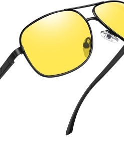 Joopin Rectangular Sunglasses for Men, Al-Mg Metal Frame Military Pilot Men Sun Glasses Driving UV Protection