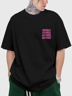 GORGLITTER Men's Cartoon Letter Graphic Print T Shirts Tops Short Sleeve Streetwear Tee